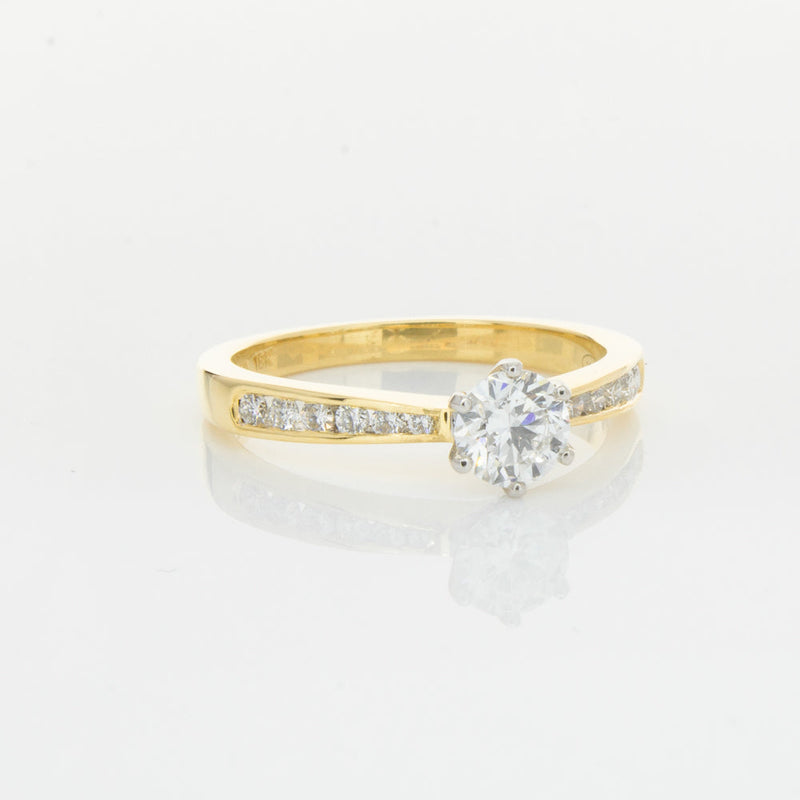 18ct Yellow Gold .50ct Diamond Avalon Ring-Ring-Walker & Hall