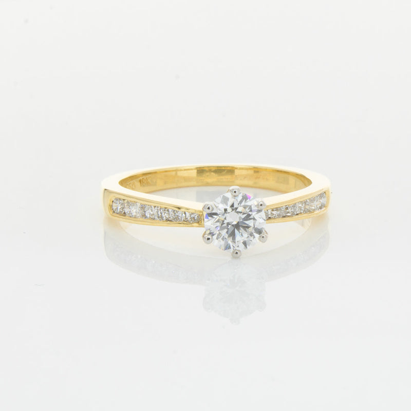 18ct Yellow Gold .50ct Diamond Avalon Ring-Ring-Walker & Hall