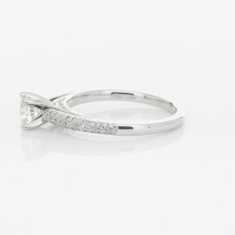 18ct White Gold .50ct Diamond Ring-Ring-Walker & Hall