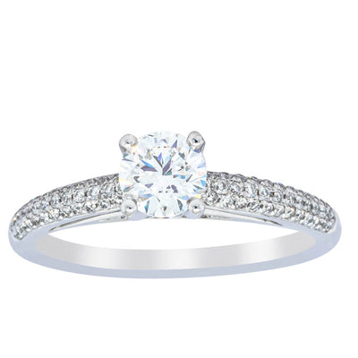 18ct White Gold .50ct Diamond Ring-Ring-Walker & Hall