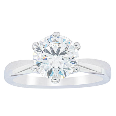18ct White Gold 2.01ct Diamond Nova Ring-Ring-Walker & Hall