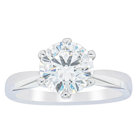 18ct White Gold 2.01ct Diamond Nova Ring-Ring-Walker & Hall