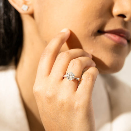 18ct White Gold 2.01ct Diamond Nova Ring-Ring-Walker & Hall
