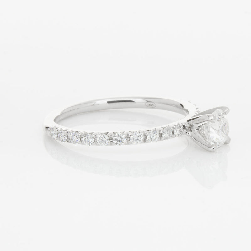 18ct White Gold .50ct Diamond Comet Ring-Ring-Walker & Hall