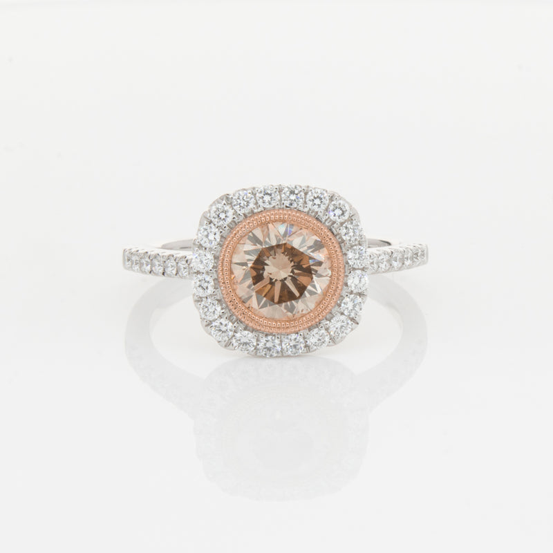 18ct White Gold 1.12ct Cognac Diamond Ring-Ring-Walker & Hall
