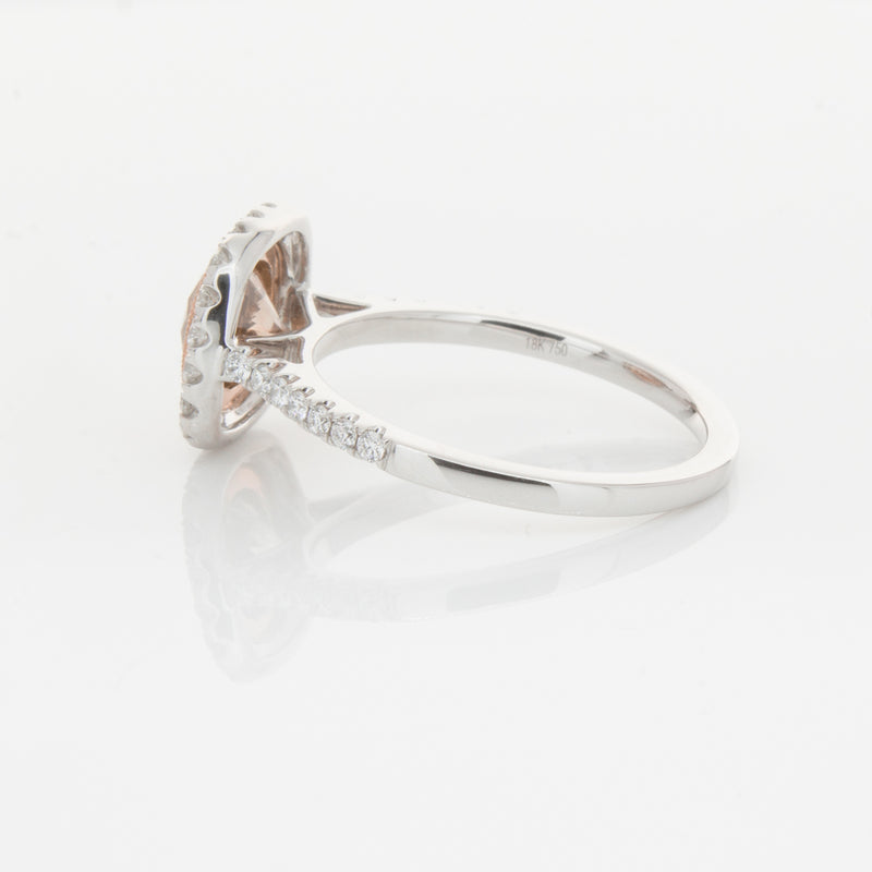 18ct White Gold 1.12ct Cognac Diamond Ring-Ring-Walker & Hall