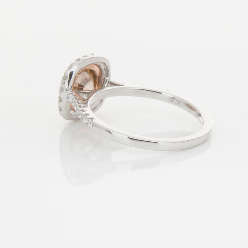 18ct White Gold 1.12ct Cognac Diamond Ring-Ring-Walker & Hall