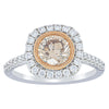 18ct White Gold 1.12ct Cognac Diamond Ring-Ring-Walker & Hall