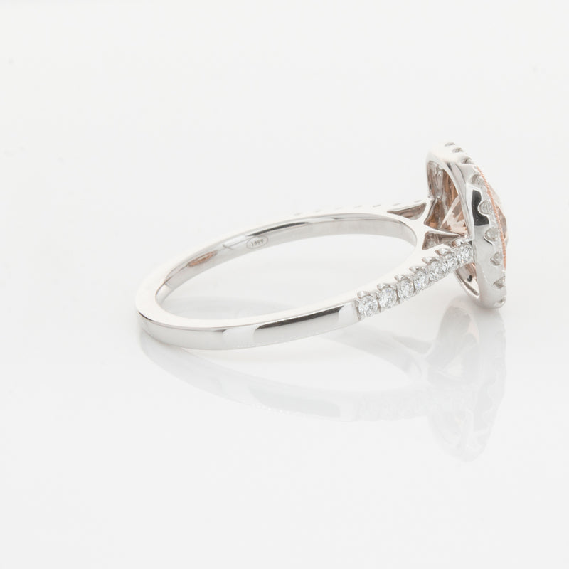 18ct White Gold 1.12ct Cognac Diamond Ring-Ring-Walker & Hall