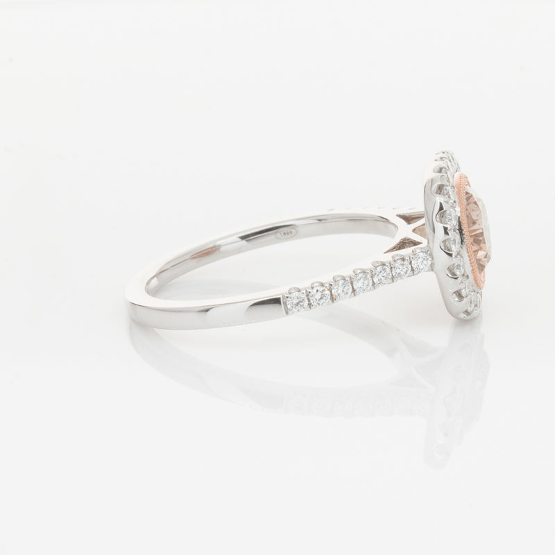 18ct White Gold 1.12ct Cognac Diamond Ring-Ring-Walker & Hall