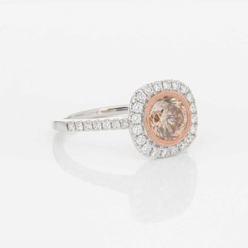 18ct White Gold 1.12ct Cognac Diamond Ring-Ring-Walker & Hall