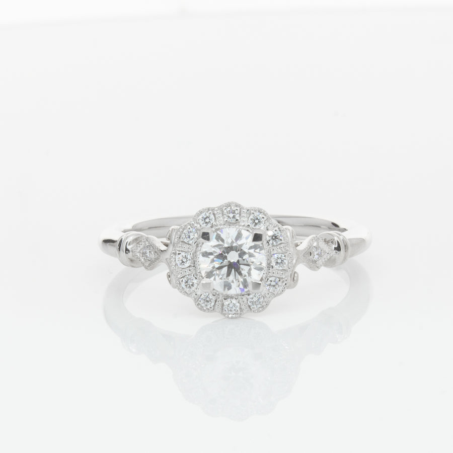 18ct White Gold .50ct Diamond Versailles Ring-Ring-Walker & Hall