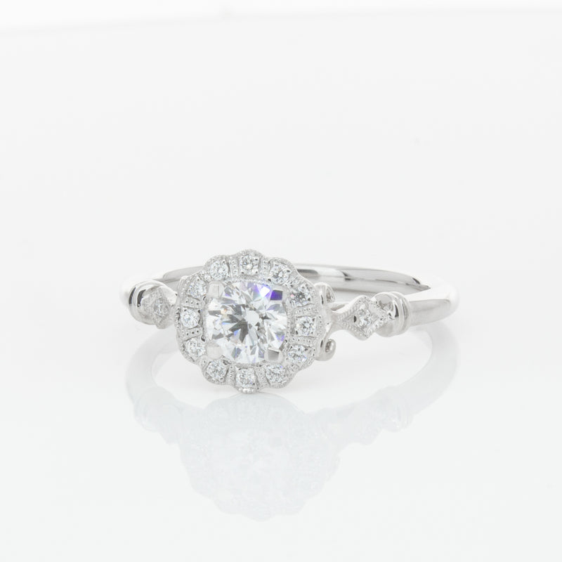 18ct White Gold .50ct Diamond Versailles Ring-Ring-Walker & Hall