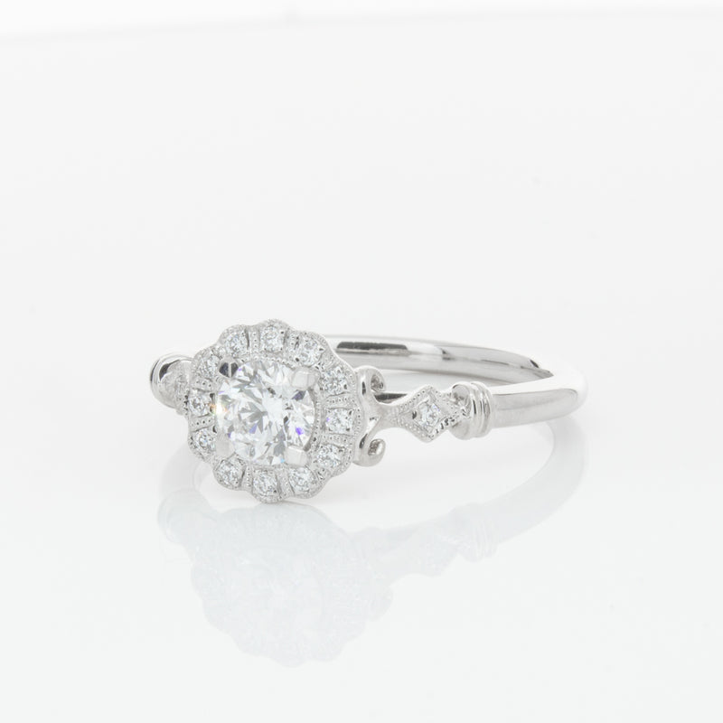 18ct White Gold .50ct Diamond Versailles Ring-Ring-Walker & Hall