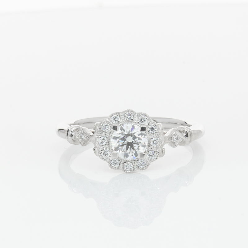 18ct White Gold .50ct Diamond Versailles Ring-Ring-Walker & Hall