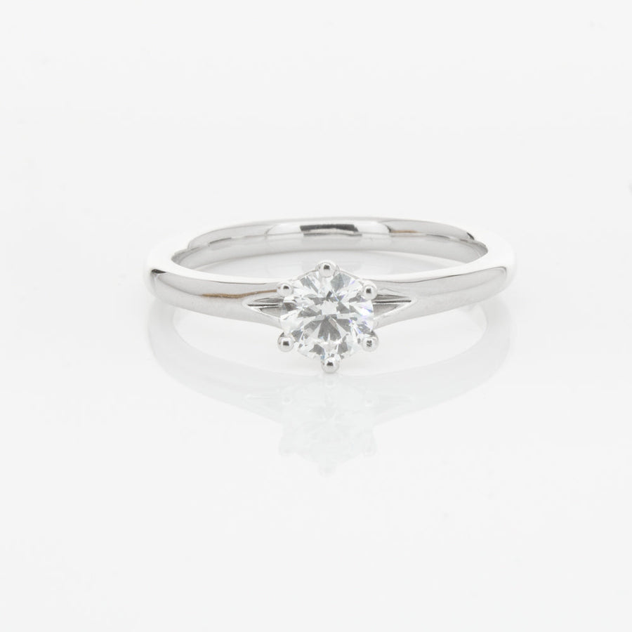 18ct White Gold .31ct Diamond Grace Ring-Ring-Walker & Hall