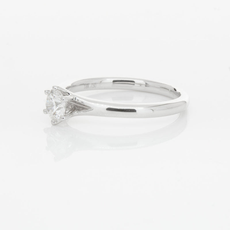 18ct White Gold .31ct Diamond Grace Ring-Ring-Walker & Hall