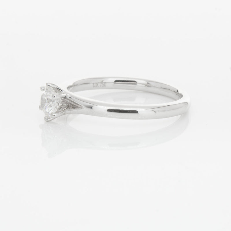 18ct White Gold .31ct Diamond Grace Ring-Ring-Walker & Hall