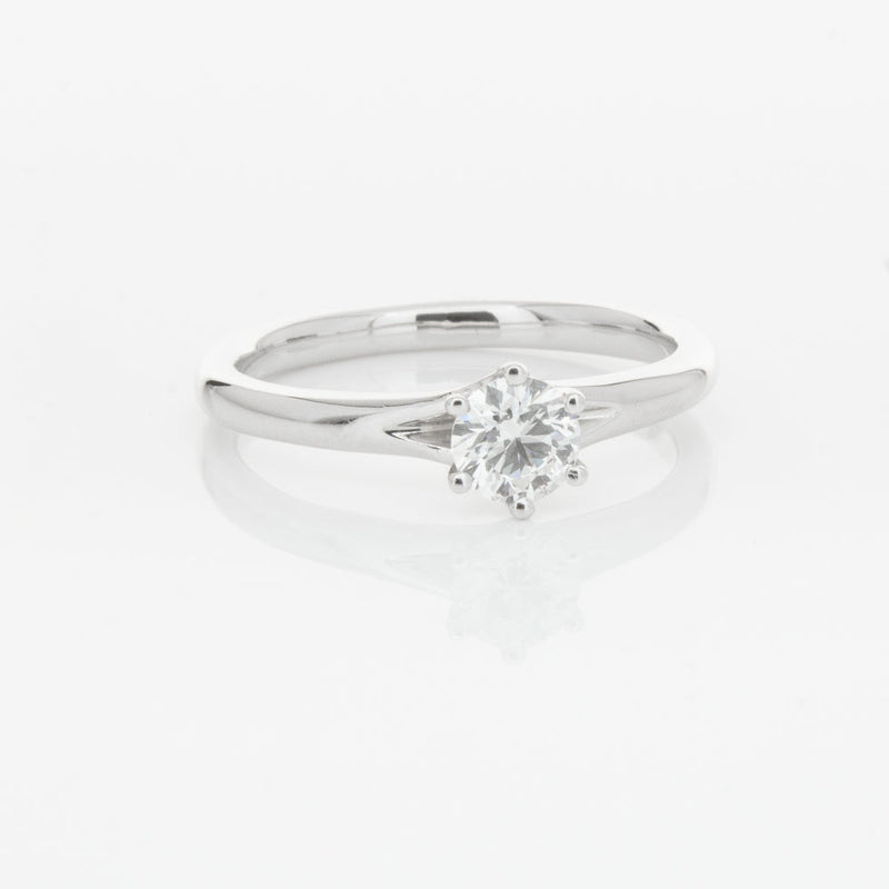 18ct White Gold .31ct Diamond Grace Ring-Ring-Walker & Hall