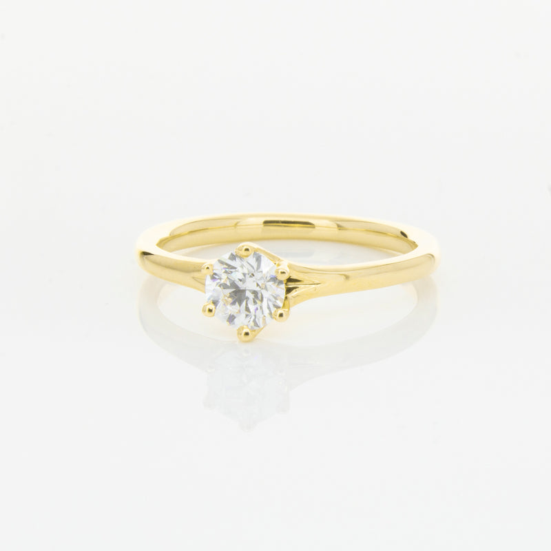 18ct Yellow Gold .48ct Diamond Grace Ring-Ring-Walker & Hall