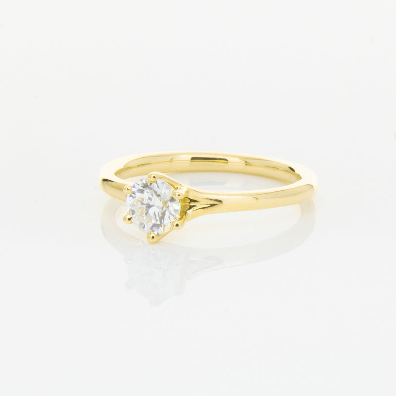 18ct Yellow Gold .48ct Diamond Grace Ring-Ring-Walker & Hall