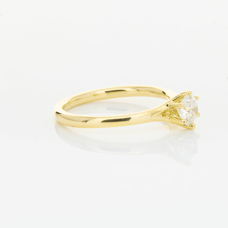 18ct Yellow Gold .48ct Diamond Grace Ring-Ring-Walker & Hall