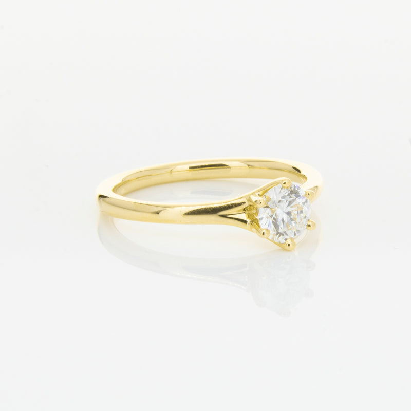 18ct Yellow Gold .48ct Diamond Grace Ring-Ring-Walker & Hall