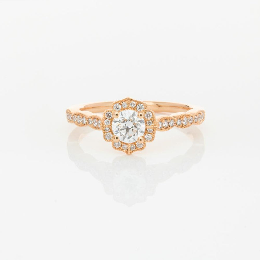 18ct Rose Gold .40ct Diamond Paramount Ring-Ring-Walker & Hall