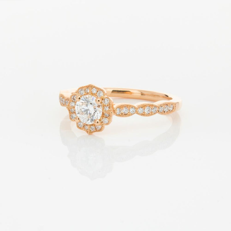 18ct Rose Gold .40ct Diamond Paramount Ring-Ring-Walker & Hall