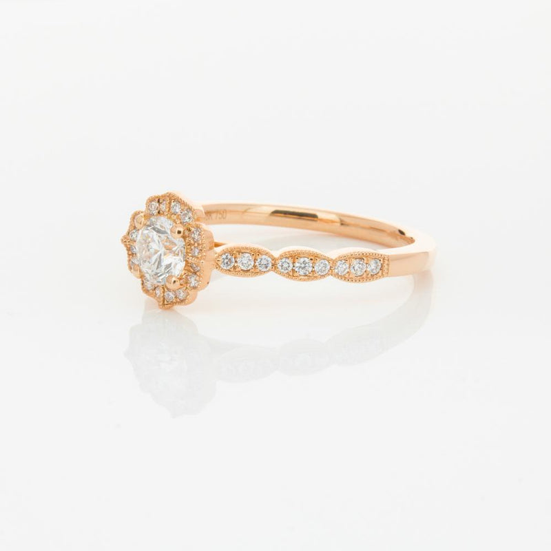 18ct Rose Gold .40ct Diamond Paramount Ring-Ring-Walker & Hall