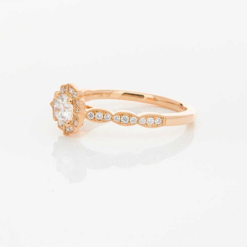 18ct Rose Gold .40ct Diamond Paramount Ring-Ring-Walker & Hall