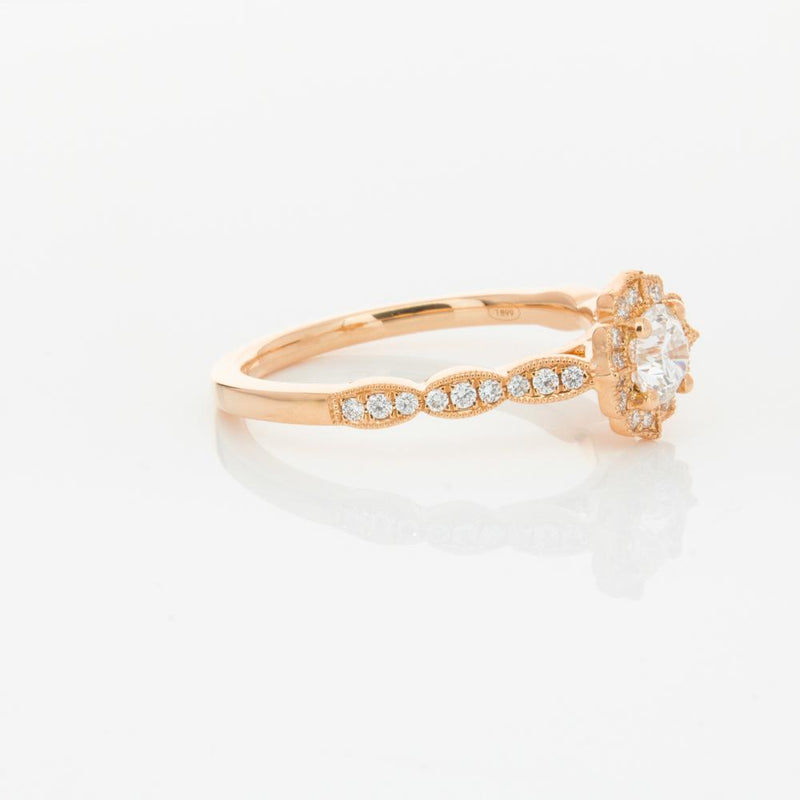 18ct Rose Gold .40ct Diamond Paramount Ring-Ring-Walker & Hall