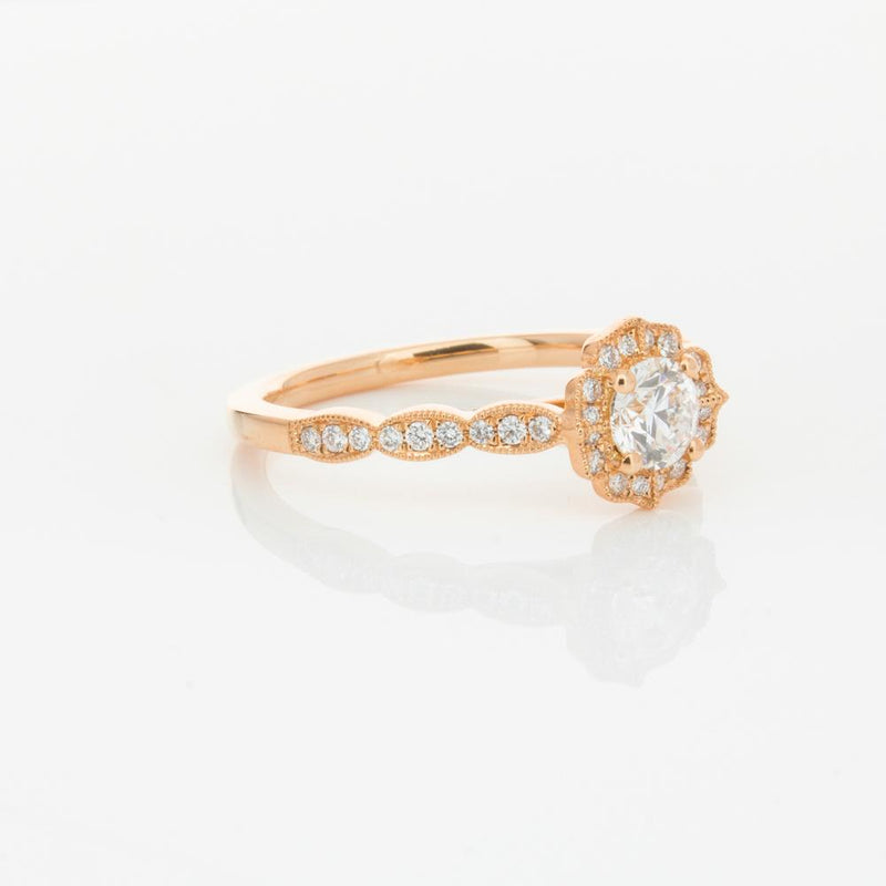 18ct Rose Gold .40ct Diamond Paramount Ring-Ring-Walker & Hall