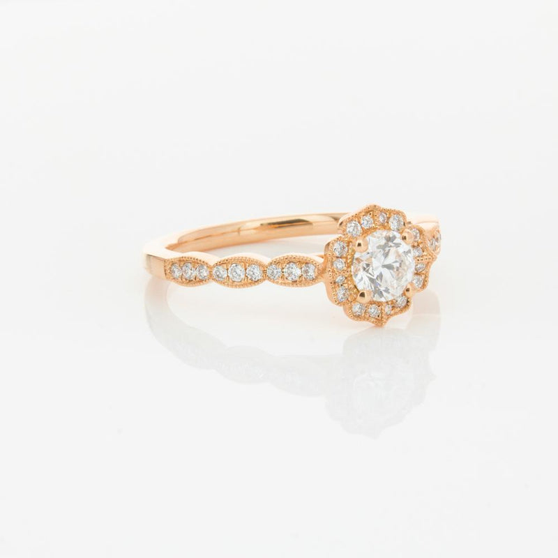 18ct Rose Gold .40ct Diamond Paramount Ring-Ring-Walker & Hall