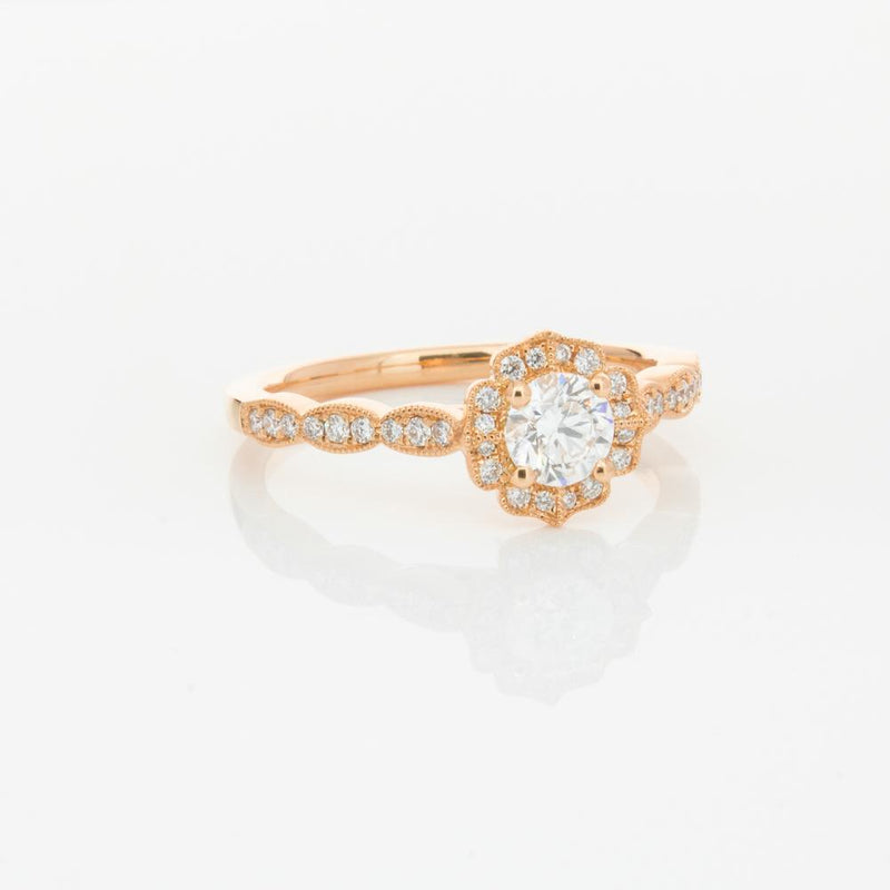 18ct Rose Gold .40ct Diamond Paramount Ring-Ring-Walker & Hall