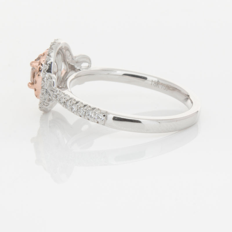 18ct White Gold Pink & White Diamond Ring-Ring-Walker & Hall