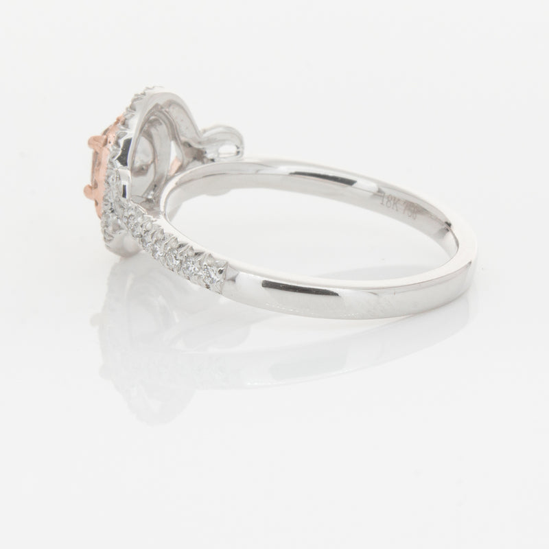18ct White Gold Pink & White Diamond Ring-Ring-Walker & Hall
