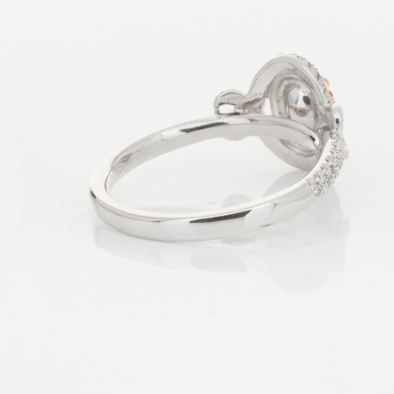 18ct White Gold Pink & White Diamond Ring-Ring-Walker & Hall