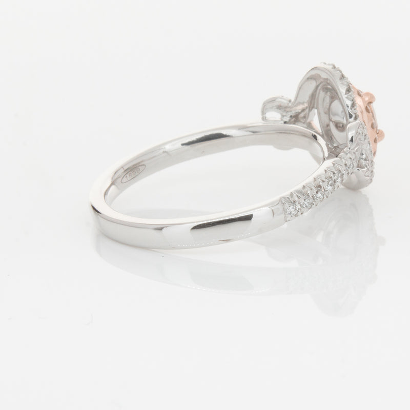 18ct White Gold Pink & White Diamond Ring-Ring-Walker & Hall