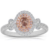 18ct White Gold Pink & White Diamond Ring-Ring-Walker & Hall