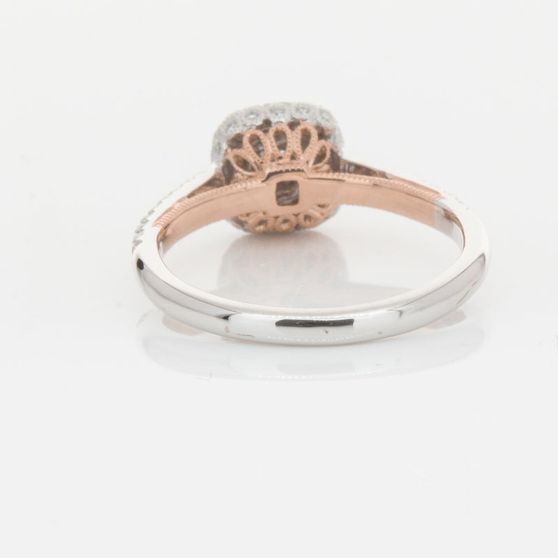 18ct White & Rose Gold Pink Diamond Ring-Ring-Walker & Hall