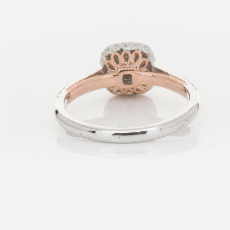 18ct White & Rose Gold Pink Diamond Ring-Ring-Walker & Hall