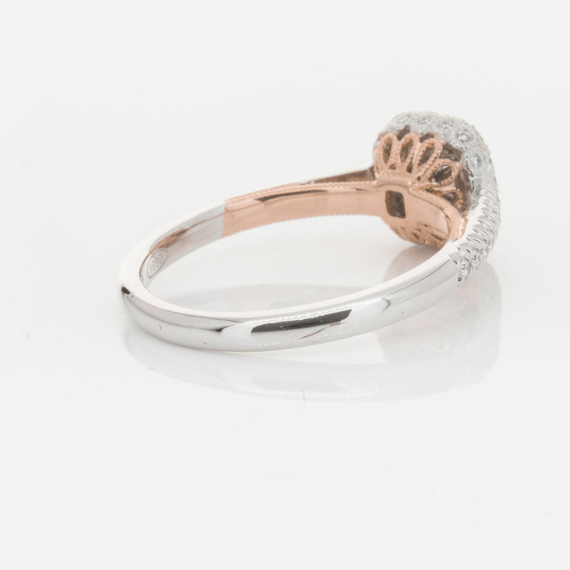 18ct White & Rose Gold Pink Diamond Ring-Ring-Walker & Hall