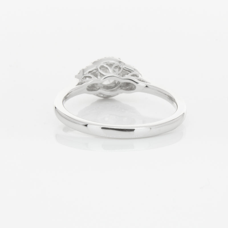 18ct White Gold Diamond Posie Ring-Ring-Walker & Hall