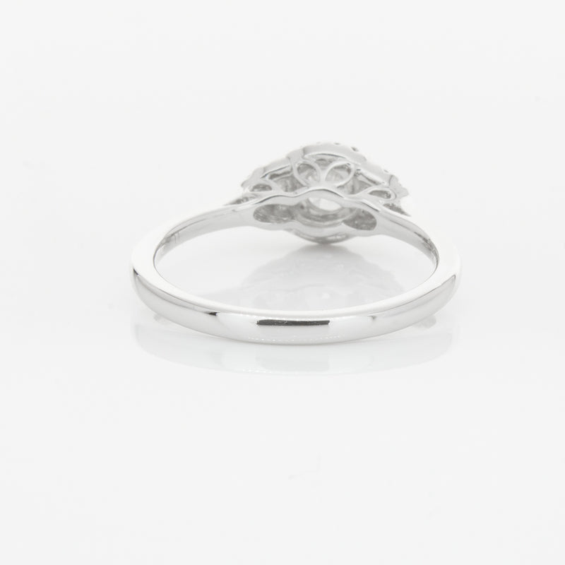 18ct White Gold Diamond Posie Ring-Ring-Walker & Hall