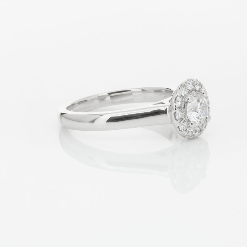 18ct White Gold .51ct Diamond Eclipse Ring-Ring-Walker & Hall