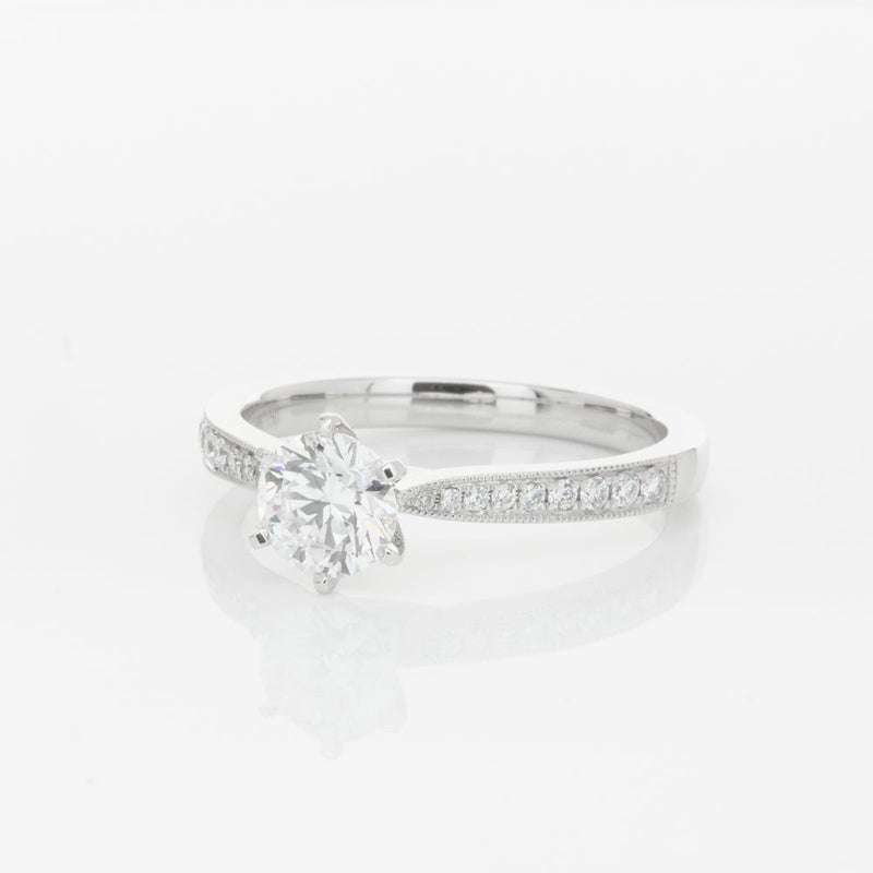 18ct White Gold .70ct Diamond Zenith Ring-Ring-Walker & Hall