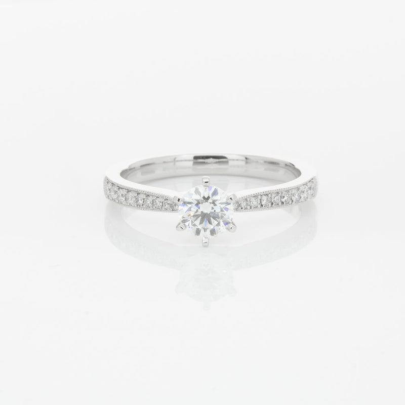 18ct White Gold .40ct Diamond Zenith Ring-Ring-Walker & Hall