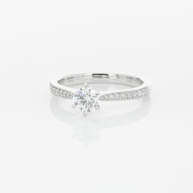 18ct White Gold .40ct Diamond Zenith Ring-Ring-Walker & Hall