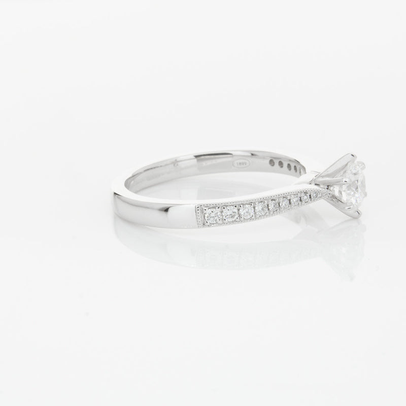 18ct White Gold .40ct Diamond Zenith Ring-Ring-Walker & Hall